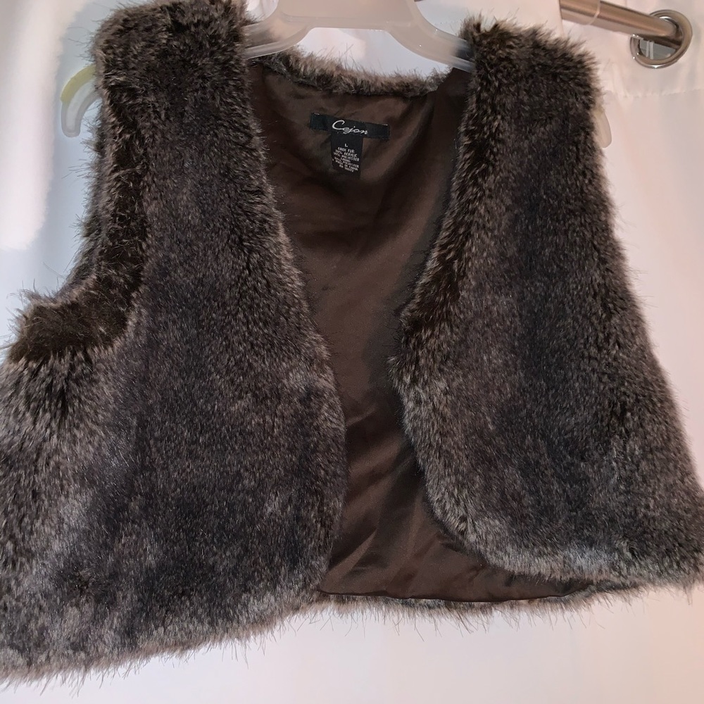 Faux fur vest